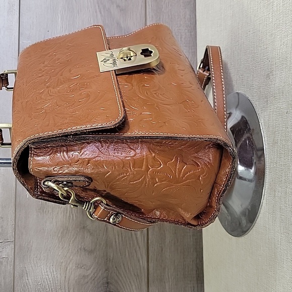 Patricia Nash Brown Tooled Leather Crossbody Handbag - Picture 3 of 12